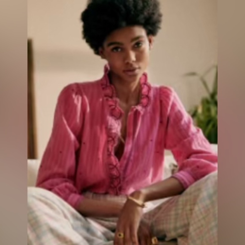 Sezane Mathilda Shirt Bougainvillier. - Size 34